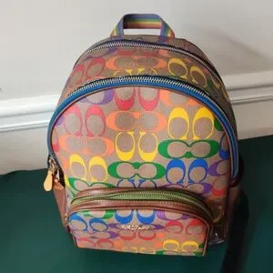 Coach | Bags | Coach Signature Court Rainbow Backpack Unisex 